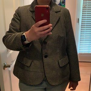 Talbots 16W Petite Black and White Suit Jacket